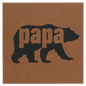 10" x 10" Dark Brown Laserable Leatherette Wall Decor with Sawtooth Hanger (Sold by Case of 6)