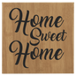 10" x 10" Bamboo Laserable Leatherette Wall Decor with Sawtooth Hanger (Sold by Case of 6)