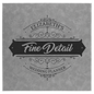 14" x 14" Gray Laserable Leatherette Wall Decor with Sawtooth Hanger (Sold by Case of 6)