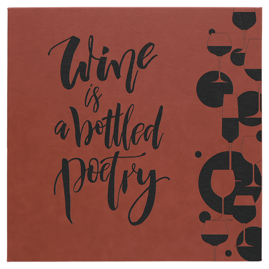 14" x 14" Rose Laserable Leatherette Wall Decor with Sawtooth Hanger (Sold by Case of 6)