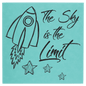 14" x 14" Teal Laserable Leatherette Wall Decor with Sawtooth Hanger (Sold by Case of 6)