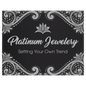12" x 18" Black/Silver Laserable Leatherette Wall Decor with Sawtooth Hanger (Sold by Case of 6)