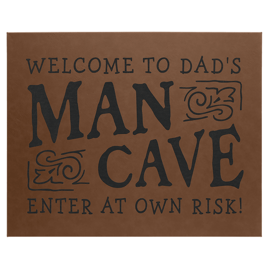 16" x 20" Dark Brown Laserable Leatherette Wall Decor with Sawtooth Hanger (Sold by Case of 6)