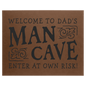 16" x 20" Dark Brown Laserable Leatherette Wall Decor with Sawtooth Hanger (Sold by Case of 6)