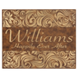 16" x 20" Rustic/Gold Laserable Leatherette Wall Decor with Sawtooth Hanger (Sold by Case of 6)