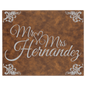 16" x 20" Rustic/Silver Laserable Leatherette Wall Decor with Sawtooth Hanger (Sold by Case of 6)