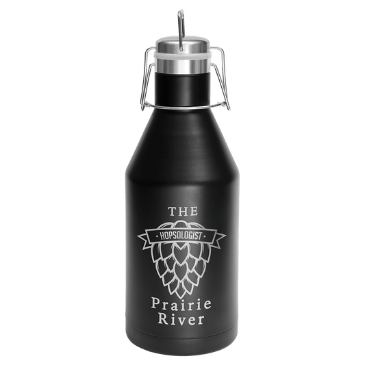 Polar Camel 64 oz. Black Vacuum Insulated Growler with Swing-Top Lid (Sold by Case of 4)