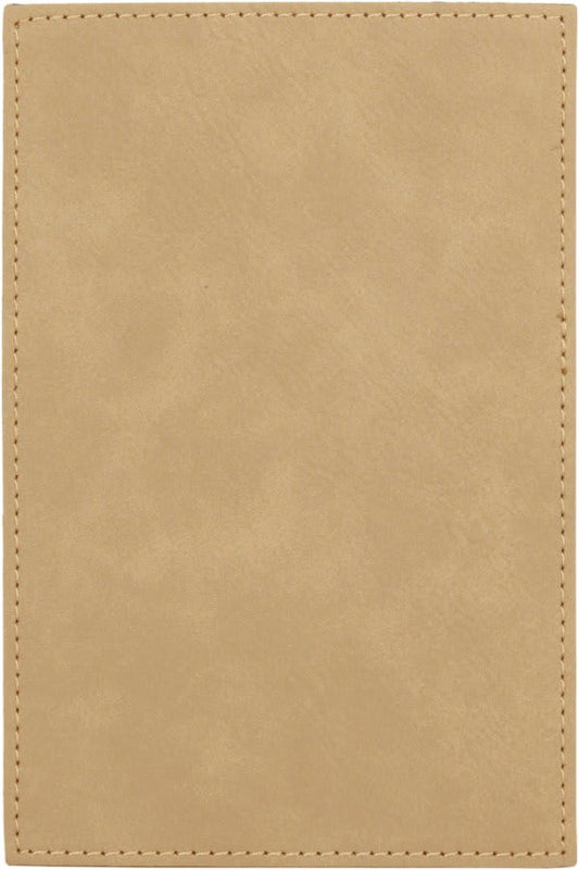 4" x 6" Light Brown Leatherette Plaque Plate (Sold by Case of 6)