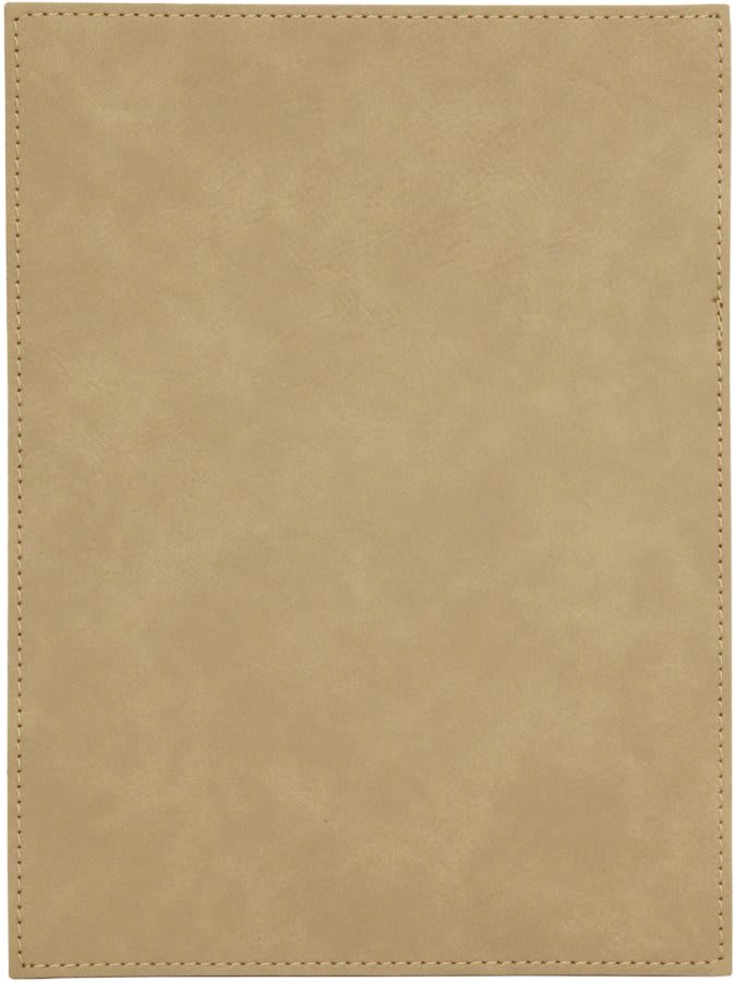 6" x 8" Light Brown Leatherette Plaque Plate (Sold by Case of 6)