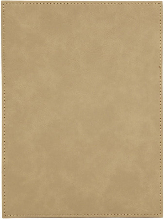 6" x 8" Light Brown Leatherette Plaque Plate (Sold by Case of 6)