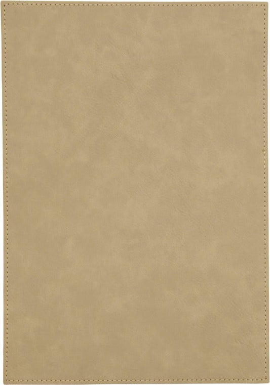 7" x 10" Light Brown Leatherette Plaque Plate (Sold by Case of 6)
