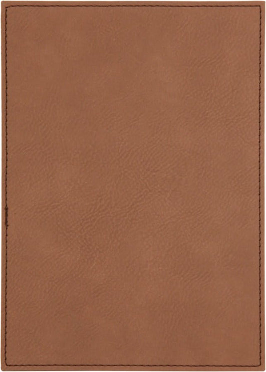 5" x 7" Dark Brown Leatherette Plaque Plate (Sold by Case of 6)