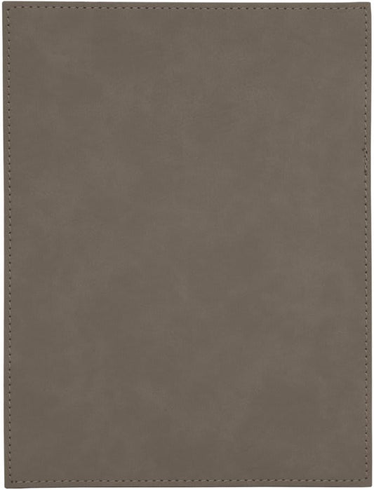 6" x 8" Gray Leatherette Plaque Plate (Sold by Case of 6)