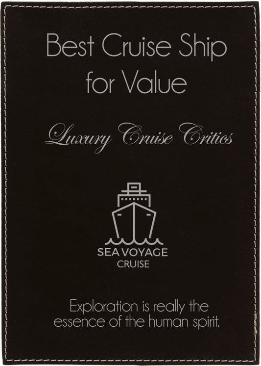 4" x 6" Black/Silver Leatherette Plaque Plate (Sold by Case of 6)