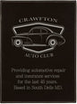6" x 8" Black/Silver Leatherette Plaque Plate (Sold by Case of 6)