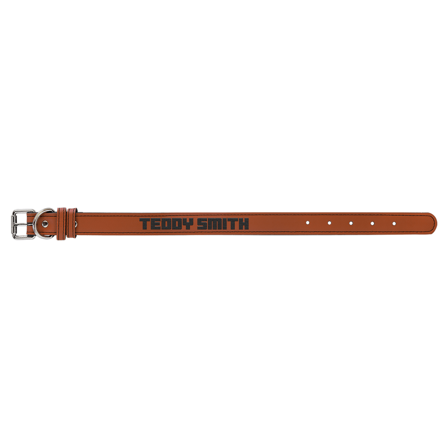 Medium 19" x 1" Rawhide Laserable Leatherette Dog Collar (Sold by Case of 10)