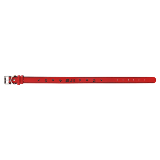 Extra Large 27" x 1 1/4" Red Laserable Leatherette Dog Collar (Sold by Case of 10)