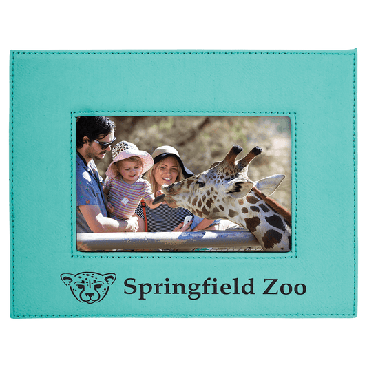 4" x 6" Teal Laserable Leatherette Photo Frame (Sold by Case of 12)