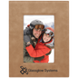4" x 6" Light Brown Laserable Leatherette Photo Frame (Sold by Case of 12)