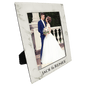 8" x 10" White Marble Laserable Leatherette Photo Frame (Sold by Case of 6)