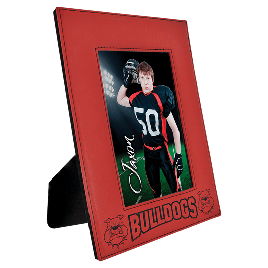 5" x 7" Red Laserable Leatherette Photo Frame (Sold by Case of 12)