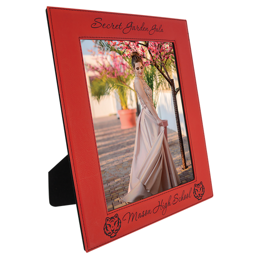 8" x 10" Red Laserable Leatherette Photo Frame (Sold by Case of 6)