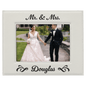 5" x 7" White Laserable Leatherette Photo Frame (Sold by Case of 12)
