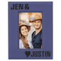 4" x 6" Purple Laserable Leatherette Photo Frame (Sold by Case of 12)