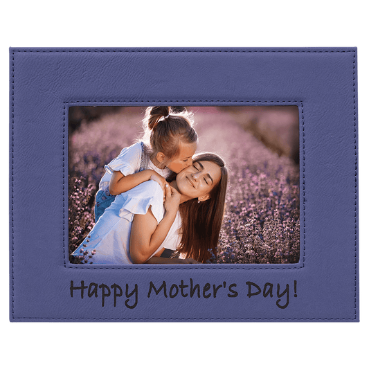5" x 7" Purple Laserable Leatherette Photo Frame (Sold by Case of 12)