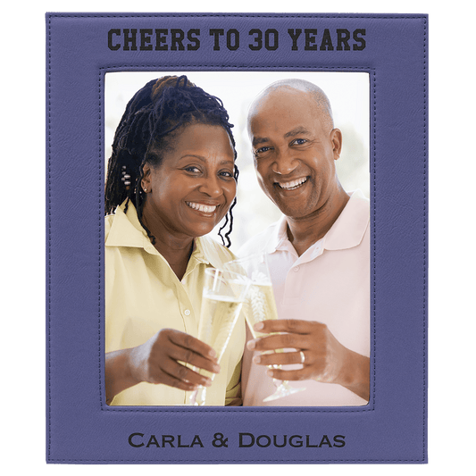 8" x 10" Purple Laserable Leatherette Photo Frame (Sold by Case of 6)