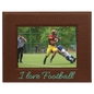 5" x 7" Football Laserable Leatherette Photo Frame (Sold by Case of 12)