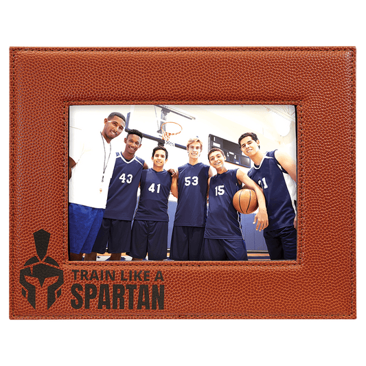 5" x 7" Basketball Laserable Leatherette Photo Frame (Sold by Case of 12)
