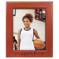 8" x 10" Basketball Laserable Leatherette Photo Frame (Sold by Case of 6)