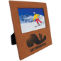 5" x 7" Rawhide Leatherette Photo Frame with 4 1/4" x 8 7/8" Engraving Area (Sold by Case of 12)