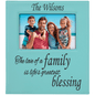 4" x 6" Teal Leatherette Photo Frame with 4 1/4" x 7 7/8" Engraving Area (Sold by Case of 12)