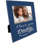 5" x 7" Blue/Silver Leatherette Photo Frame with 4 1/2" x 9 Engraving Area (Sold by Case of 12)