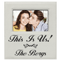 4" x 6" White Leatherette Photo Frame with 4 1/4" x 7 7/8" Engraving Area (Sold by Case of 12)