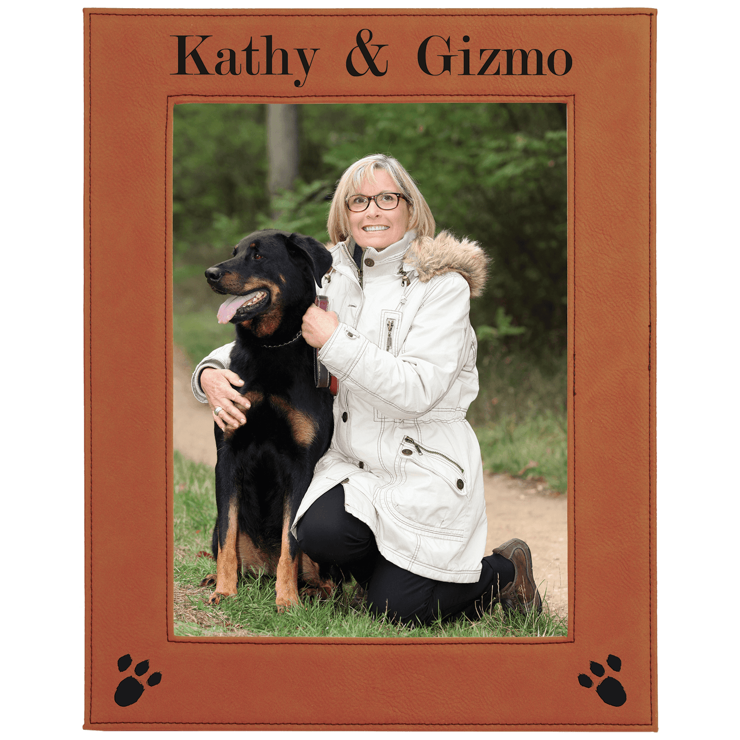 8" x 10" Rawhide Laserable Leatherette Photo Frame (Sold by Case of 6)