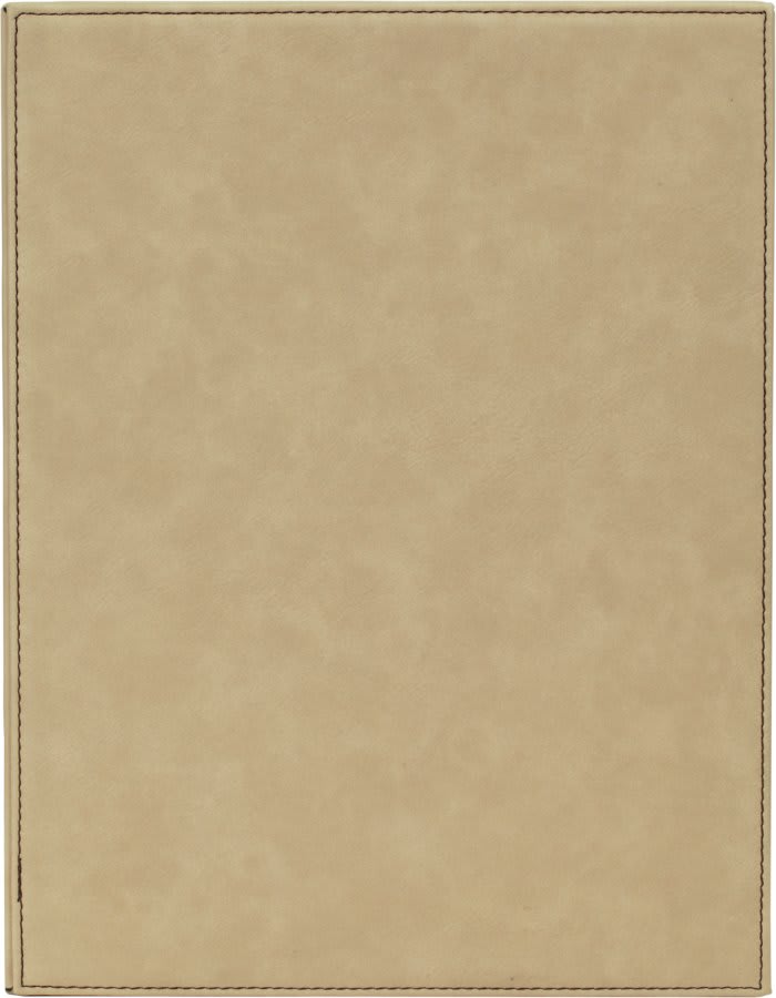 8" x 10" Light Brown Laserable Leatherette Plaque (Sold by Case of 6)