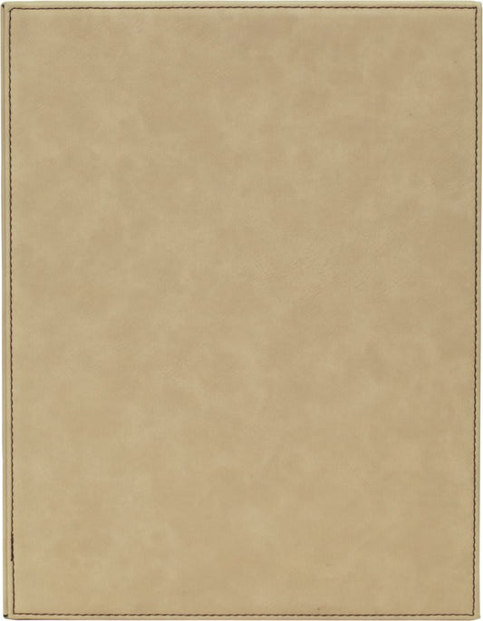 8" x 10" Light Brown Laserable Leatherette Plaque (Sold by Case of 6)