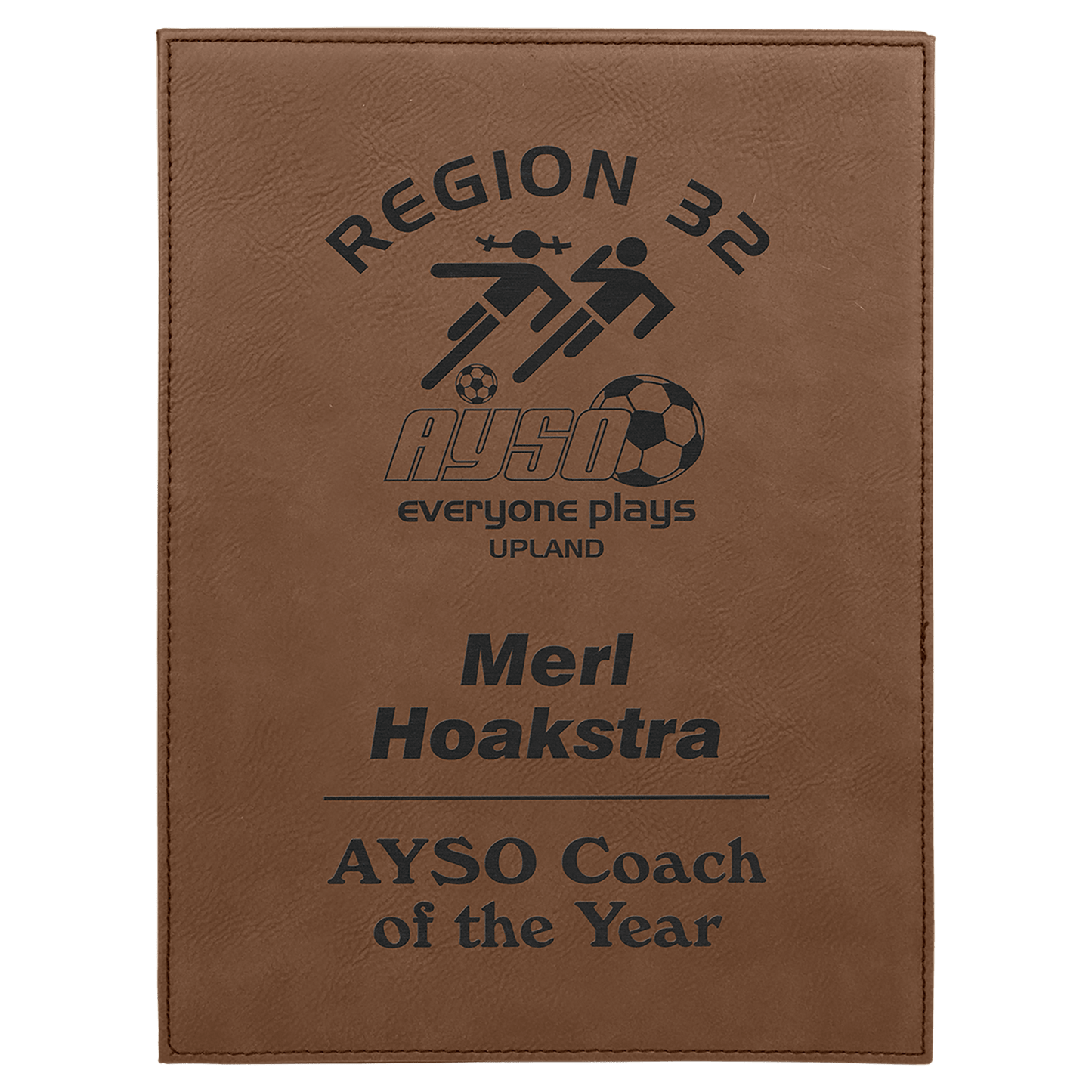 9" x 12" Dark Brown Laserable Leatherette Plaque (Sold by Case of 6)