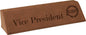 8 1/2" Dark Brown Laserable Leatherette Desk Wedge (Sold by Case of 6)