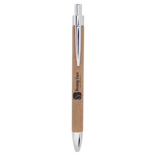 Light Brown Laserable Leatherette Pen (Sold by Case of 25)
