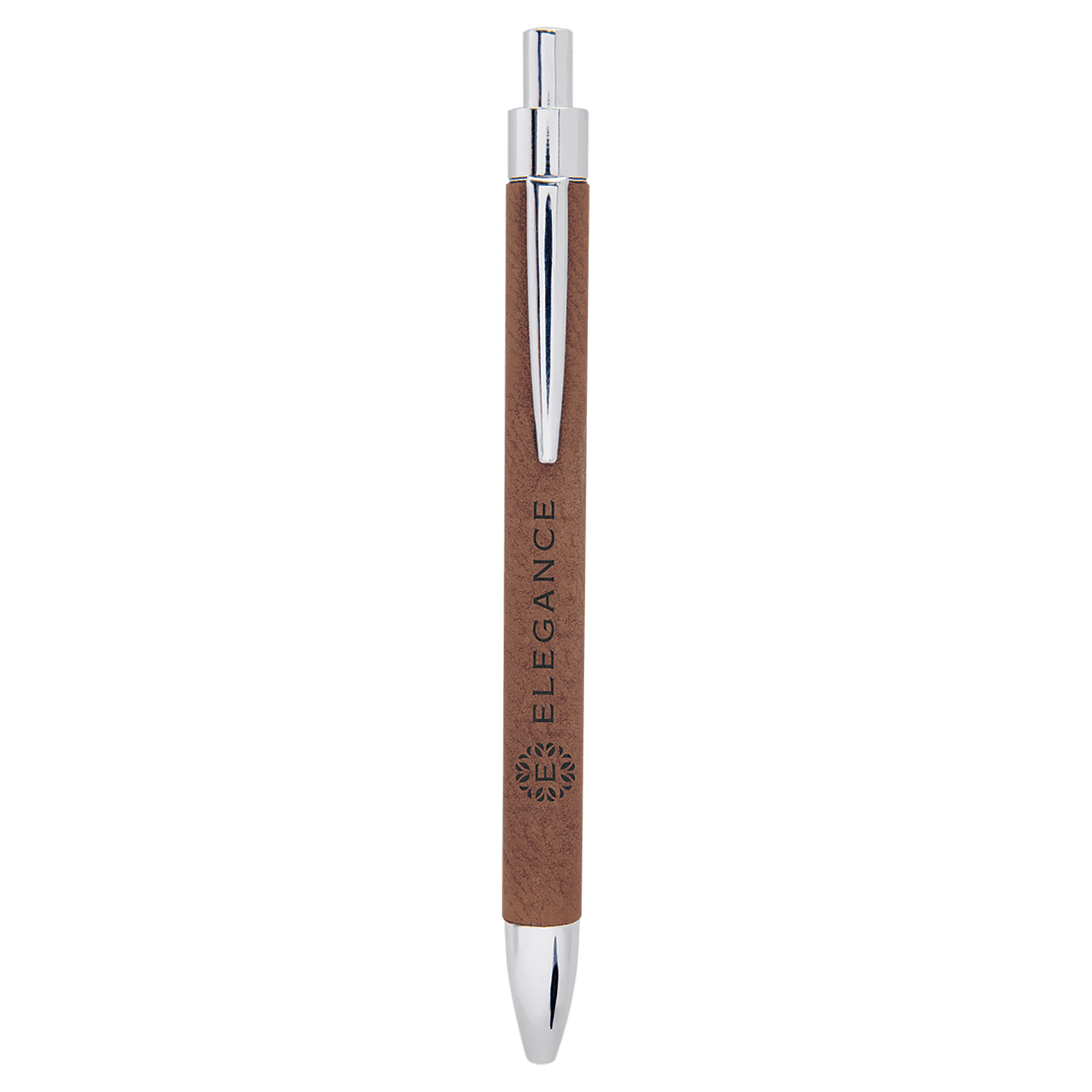 Dark Brown Laserable Leatherette Pen (Sold by Case of 25)
