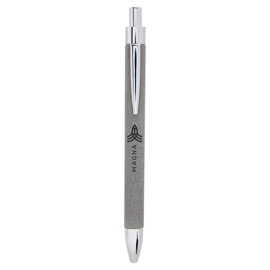 Gray Laserable Leatherette Pen (Sold by Case of 25)
