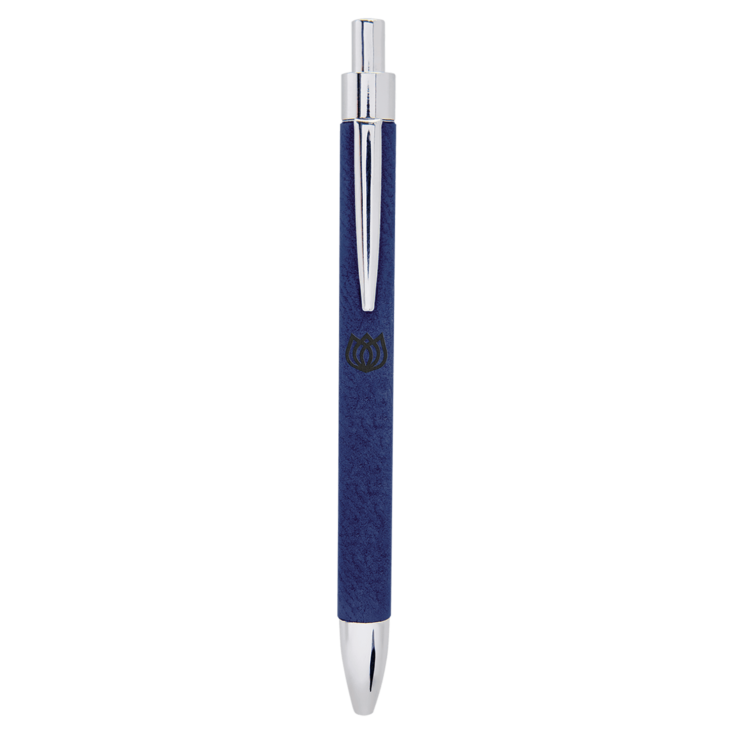 Blue/Black Laserable Leatherette Pen (Sold by Case of 25)