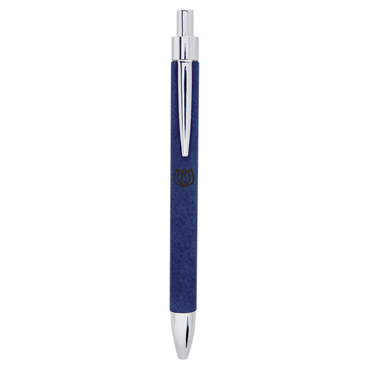 Blue/Black Laserable Leatherette Pen (Sold by Case of 25)