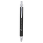 Black/Silver Laserable Leatherette Pen (Sold by Case of 25)