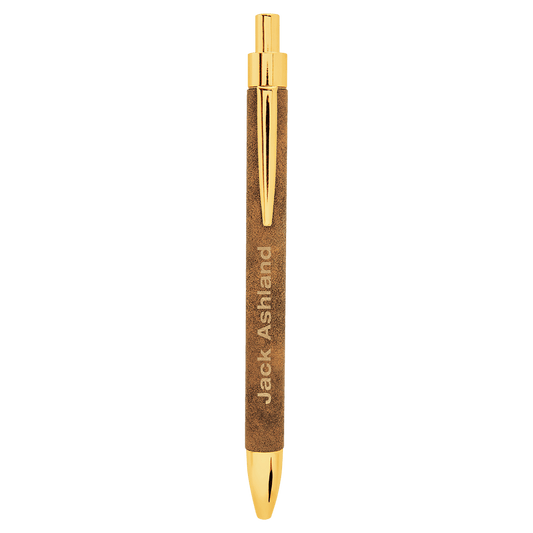 Rustic/Gold Laserable Leatherette Pen (Sold by Case of 25)