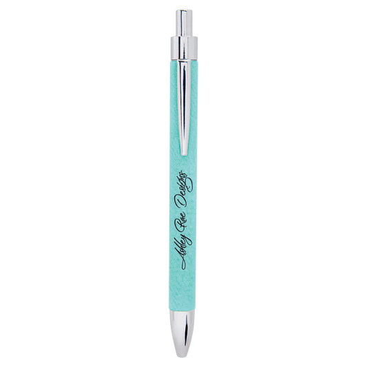 Teal Laserable Leatherette Pen (Sold by Case of 25)